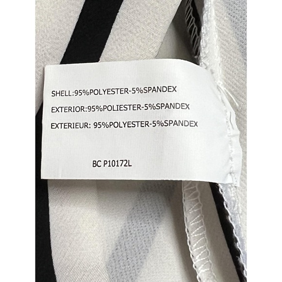 Lena Gabrielle Pants Womens 8 White Black Stripe Wide Leg Dress Work Career - Picture 8 of 9